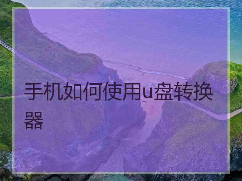 手机如何使用u盘转换器