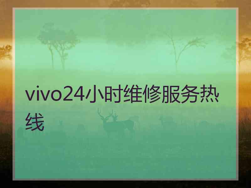vivo24小时维修服务热线