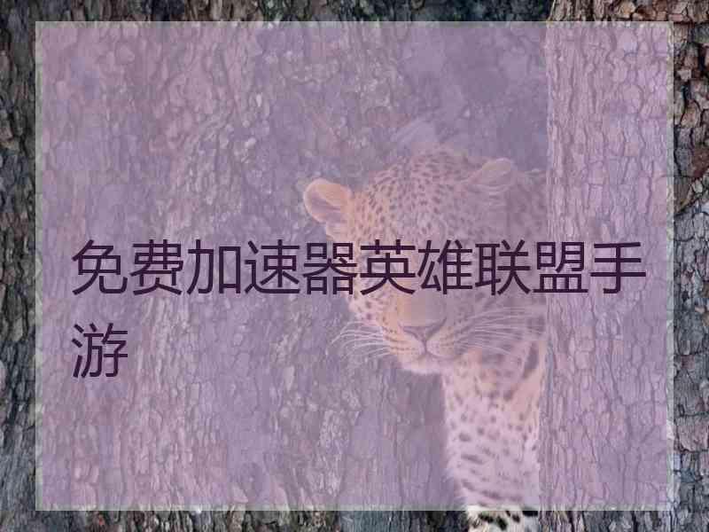 免费加速器英雄联盟手游
