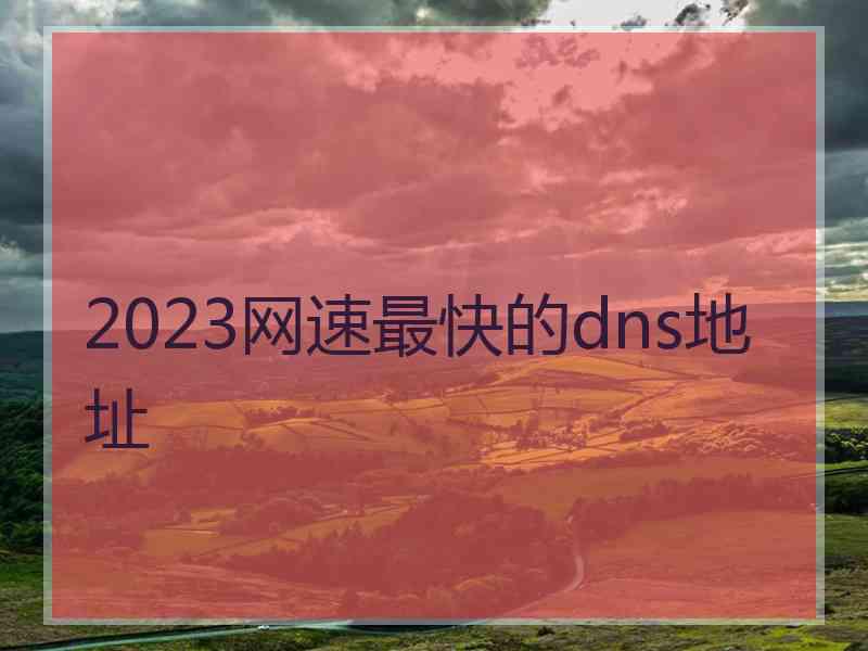 2023网速最快的dns地址