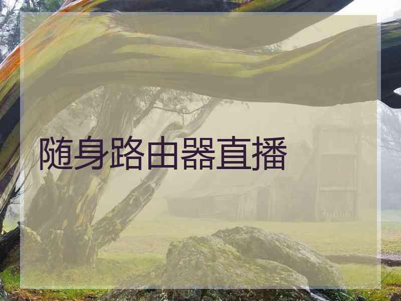 随身路由器直播