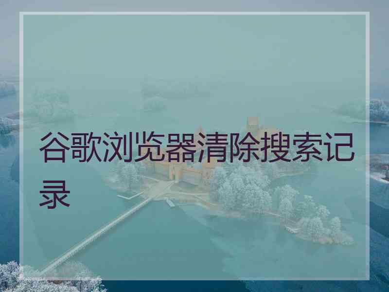 谷歌浏览器清除搜索记录