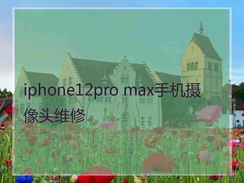 iphone12pro max手机摄像头维修