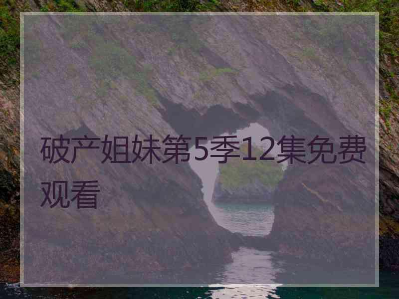 破产姐妹第5季12集免费观看