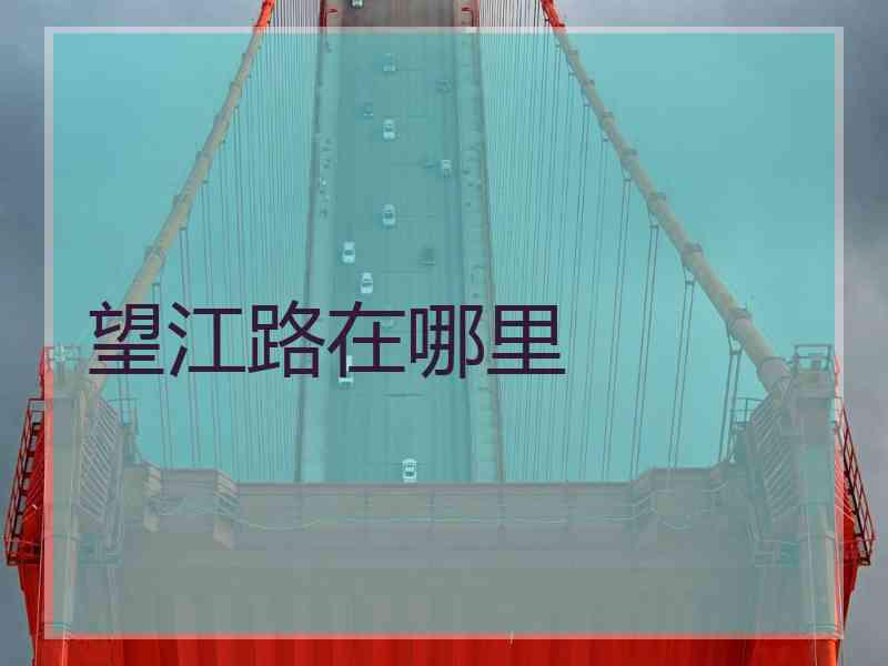 望江路在哪里