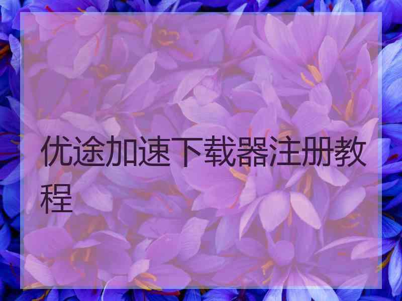 优途加速下载器注册教程