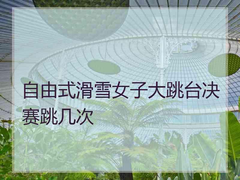 自由式滑雪女子大跳台决赛跳几次