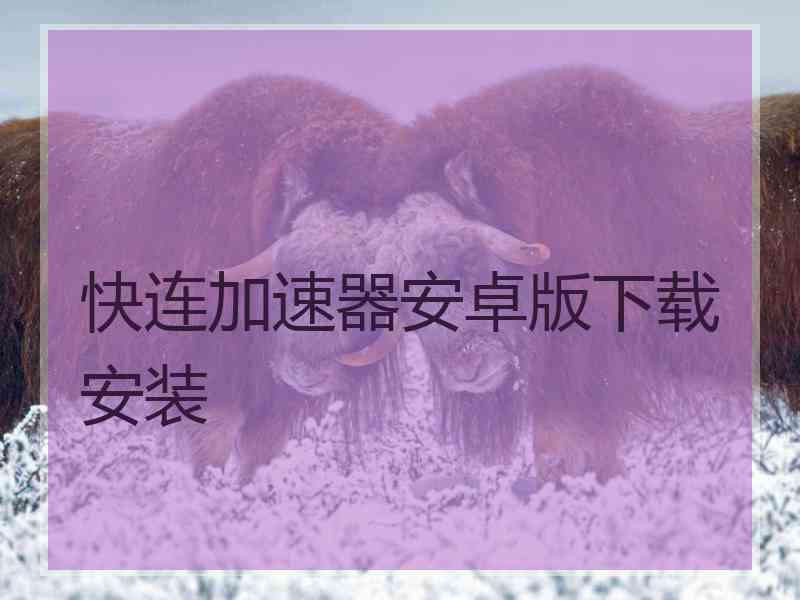 快连加速器安卓版下载安装