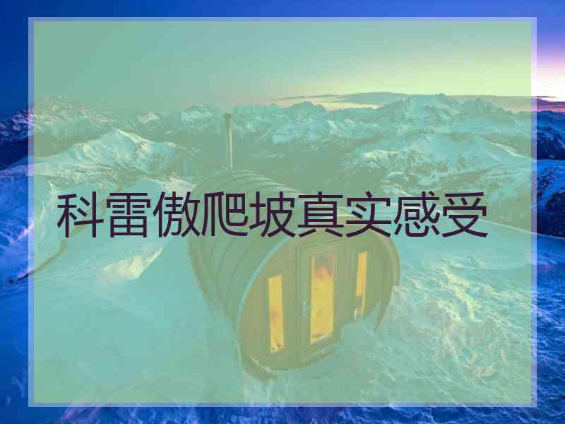 科雷傲爬坡真实感受