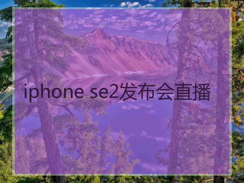 iphone se2发布会直播