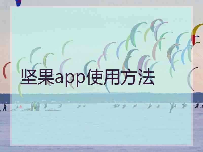 坚果app使用方法