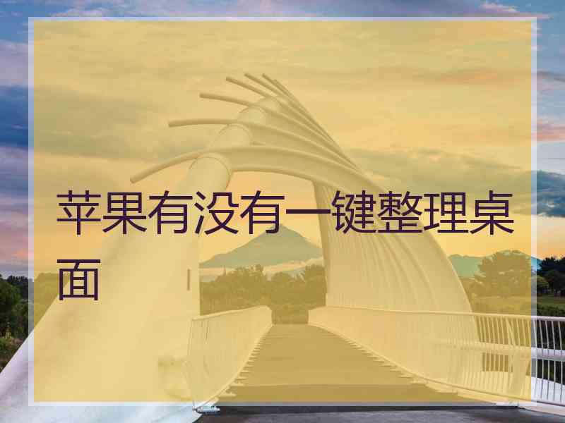 苹果有没有一键整理桌面