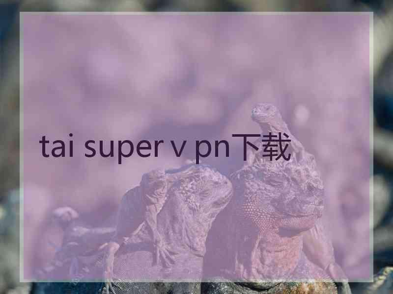 tai superⅴpn下载
