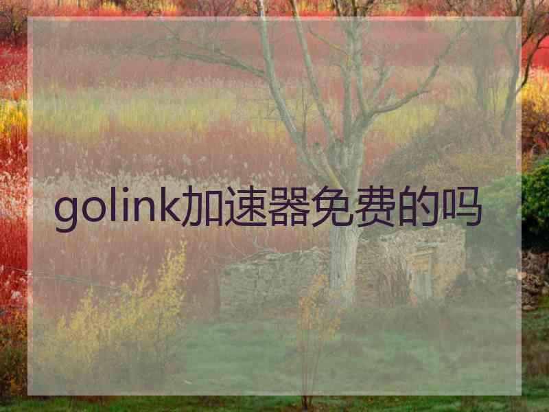 golink加速器免费的吗