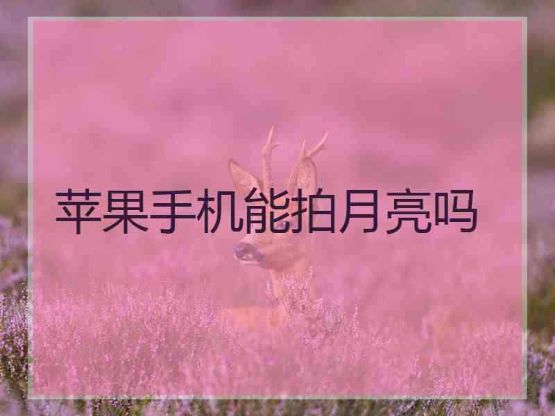 苹果手机能拍月亮吗