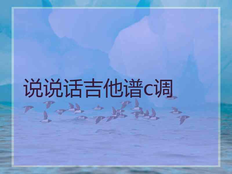 说说话吉他谱c调