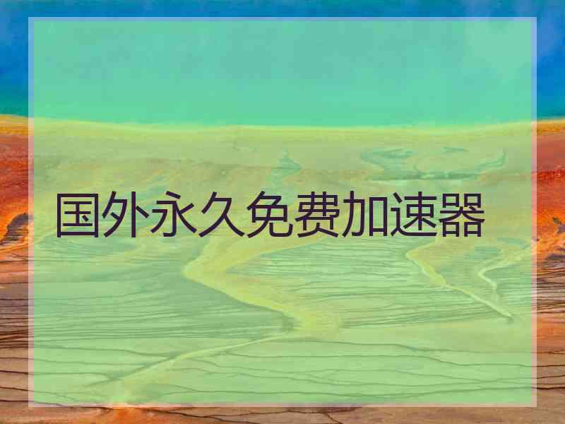 国外永久免费加速器