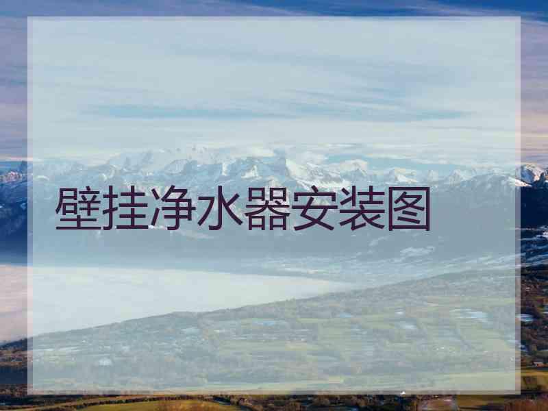 壁挂净水器安装图