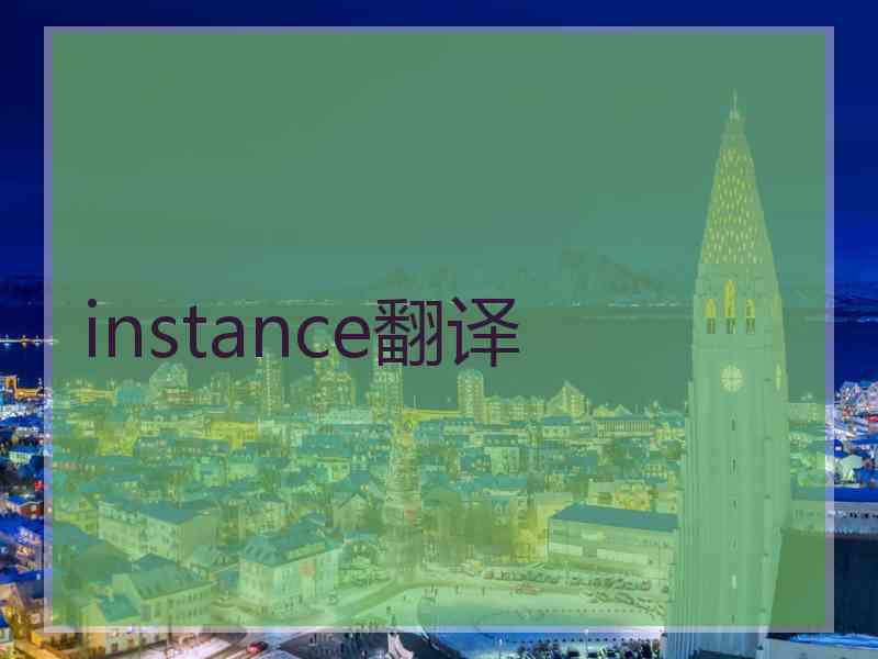 instance翻译