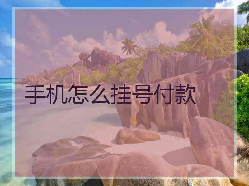 手机怎么挂号付款