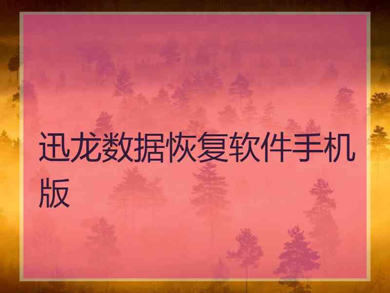 迅龙数据恢复软件手机版