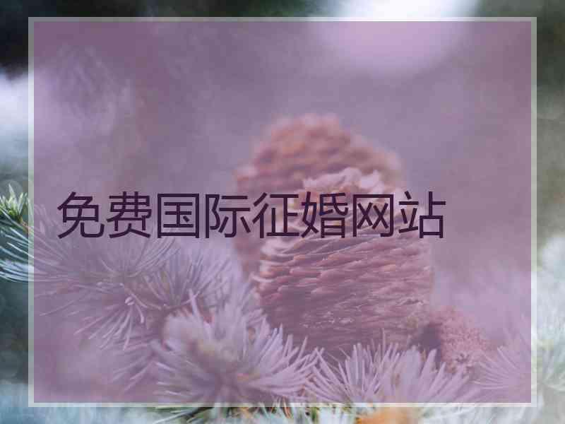 免费国际征婚网站