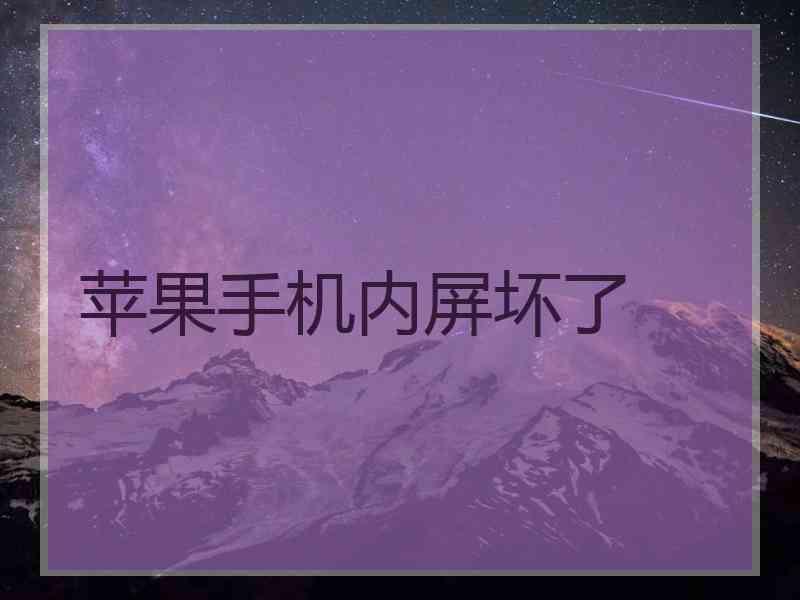 苹果手机内屏坏了