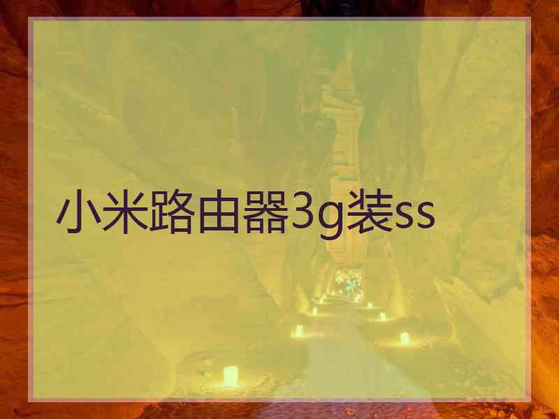 小米路由器3g装ss