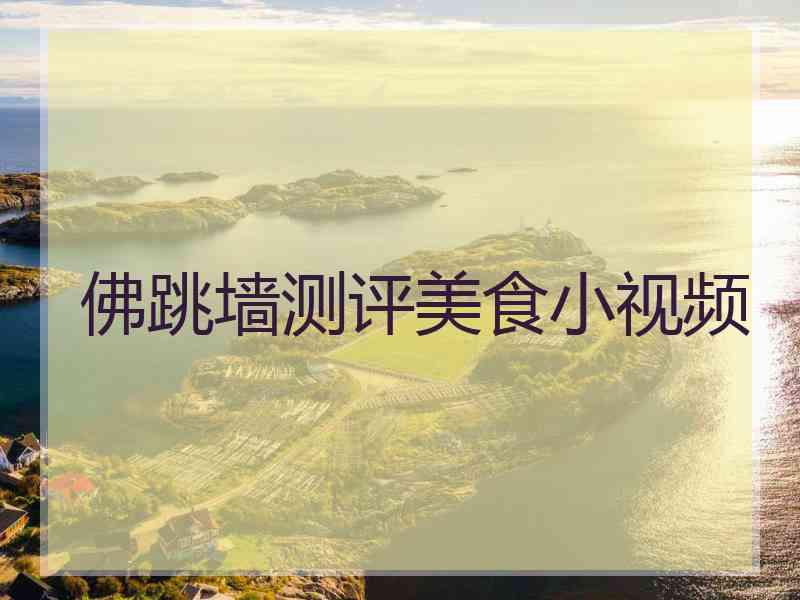 佛跳墙测评美食小视频
