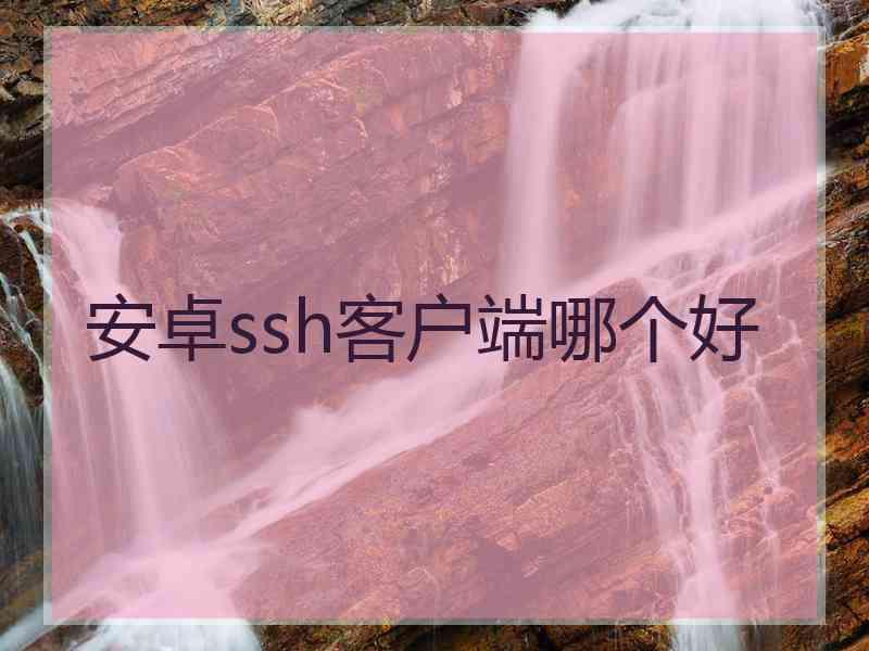 安卓ssh客户端哪个好