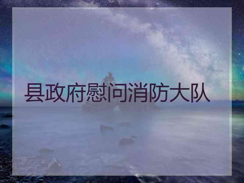 县政府慰问消防大队