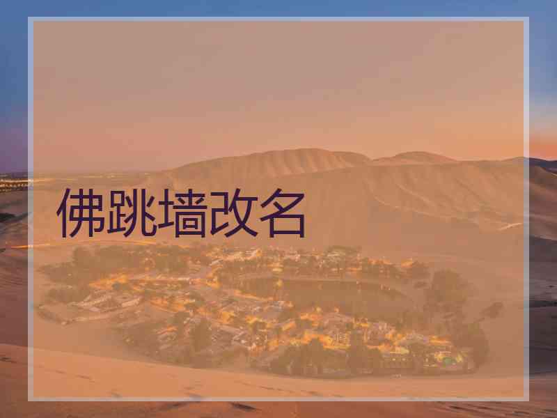 佛跳墙改名
