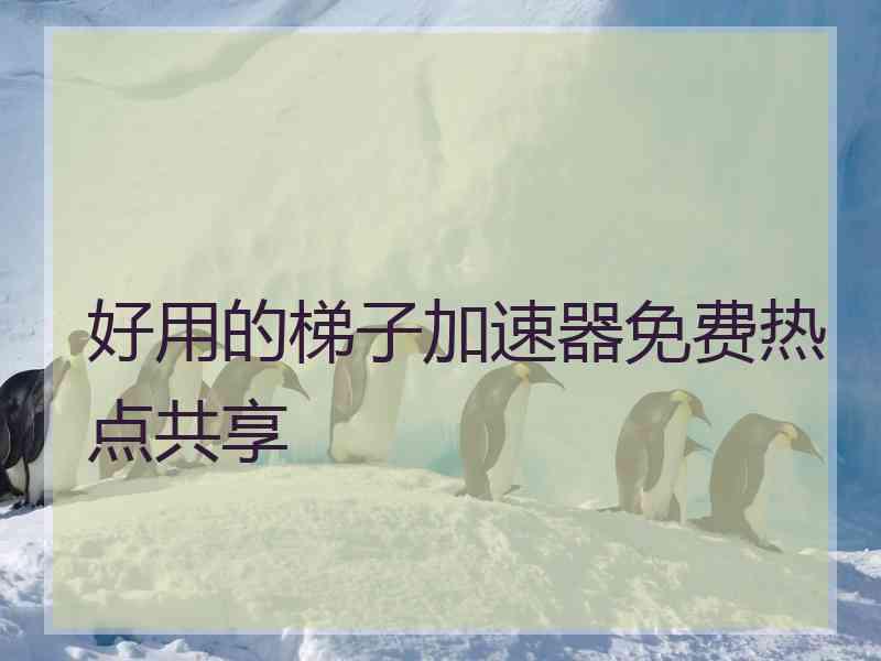 好用的梯子加速器免费热点共享