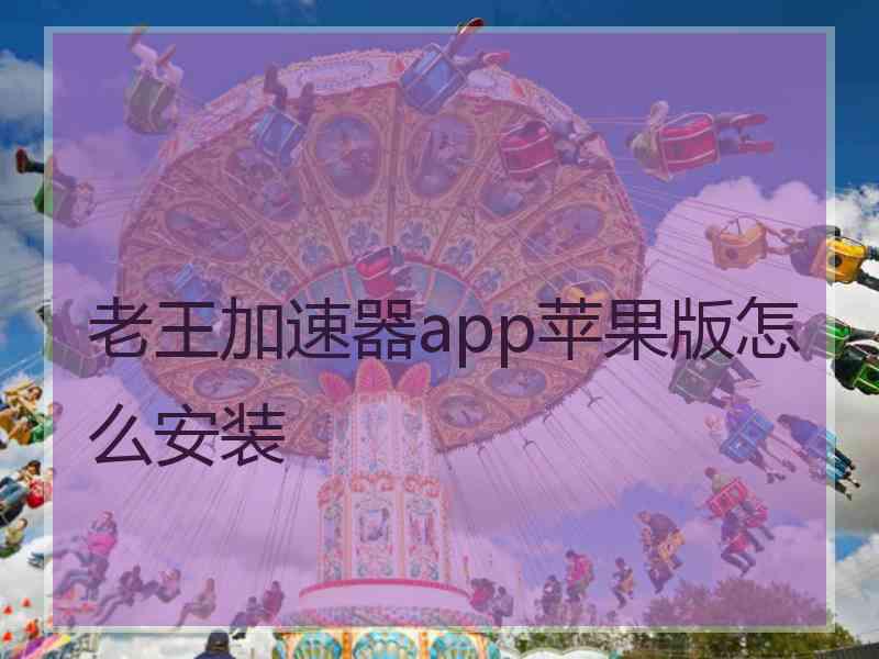 老王加速器app苹果版怎么安装