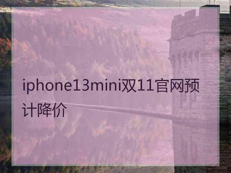 iphone13mini双11官网预计降价