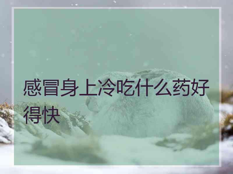 感冒身上冷吃什么药好得快