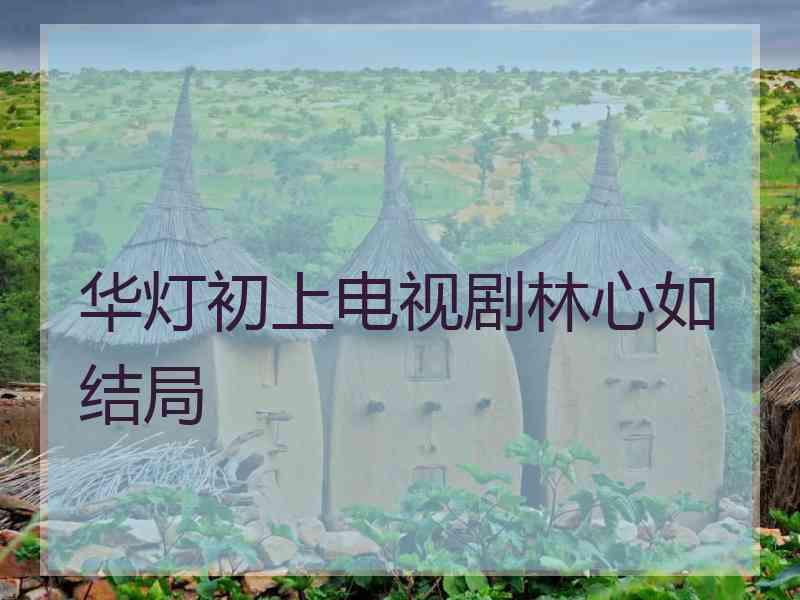 华灯初上电视剧林心如结局