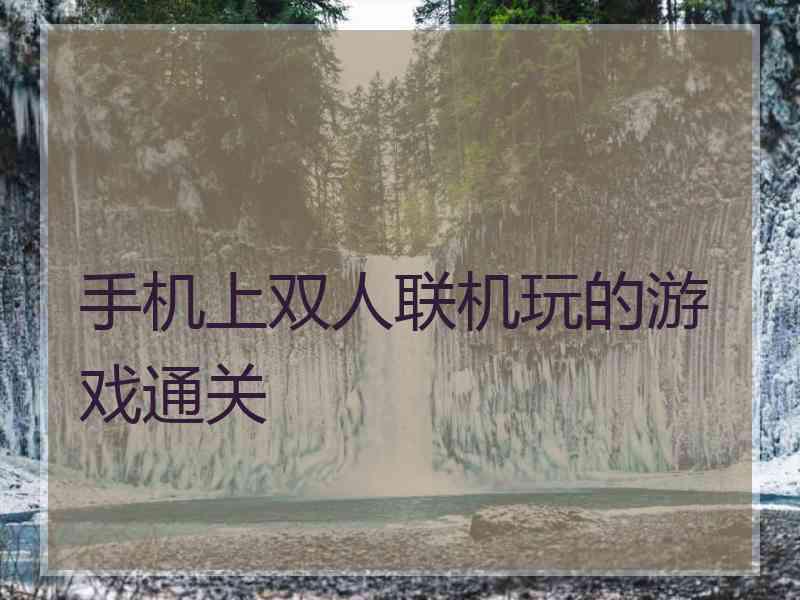 手机上双人联机玩的游戏通关