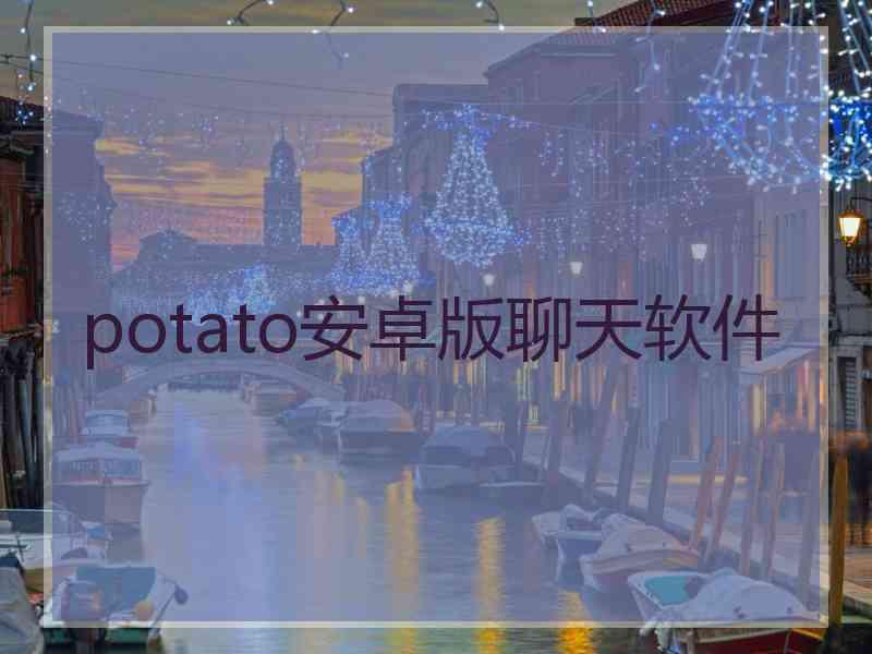potato安卓版聊天软件