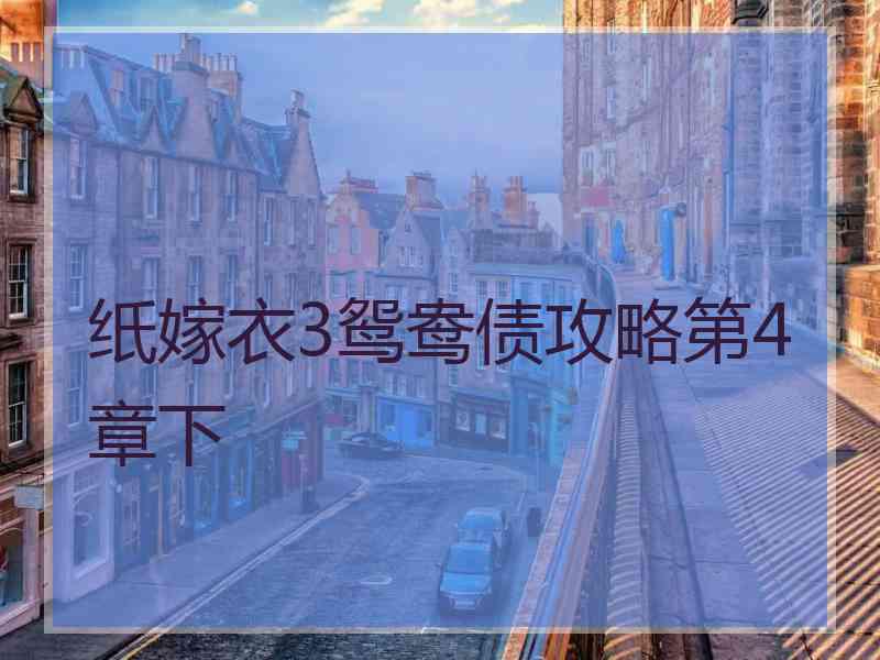 纸嫁衣3鸳鸯债攻略第4章下