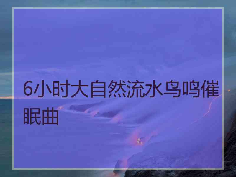 6小时大自然流水鸟鸣催眠曲