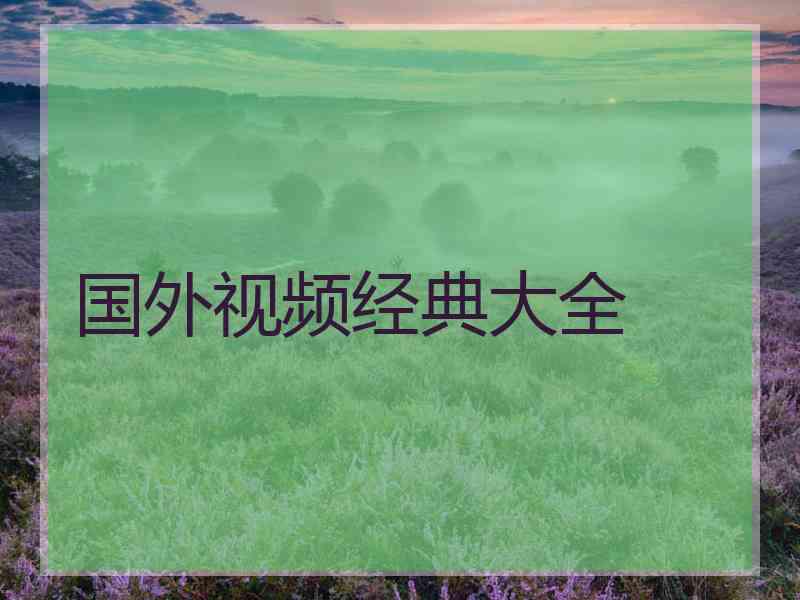国外视频经典大全