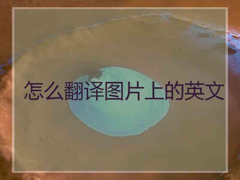 怎么翻译图片上的英文
