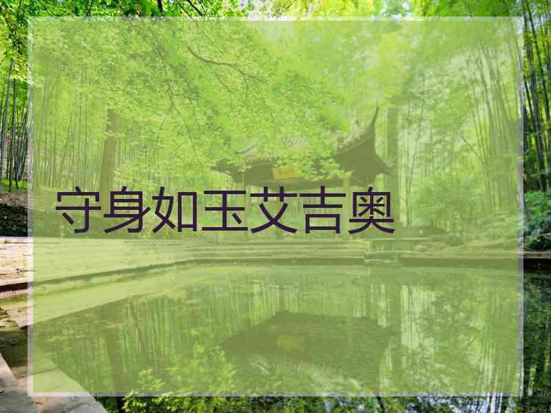 守身如玉艾吉奥