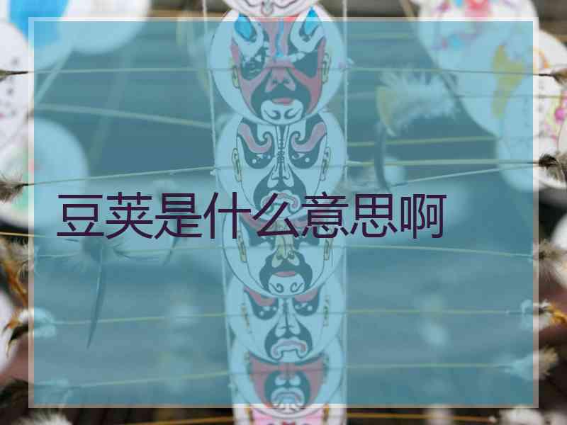 豆荚是什么意思啊