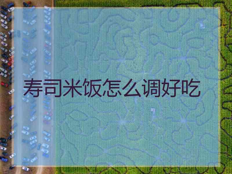 寿司米饭怎么调好吃