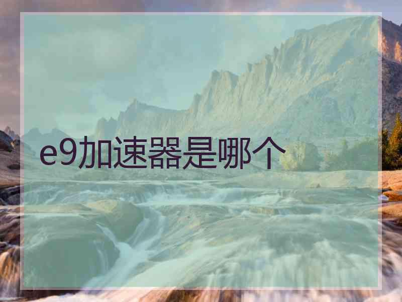 e9加速器是哪个