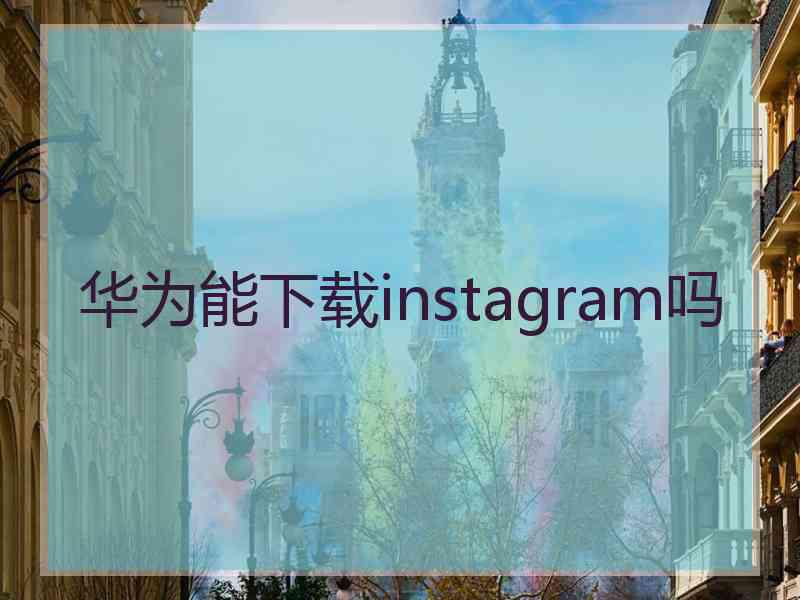 华为能下载instagram吗