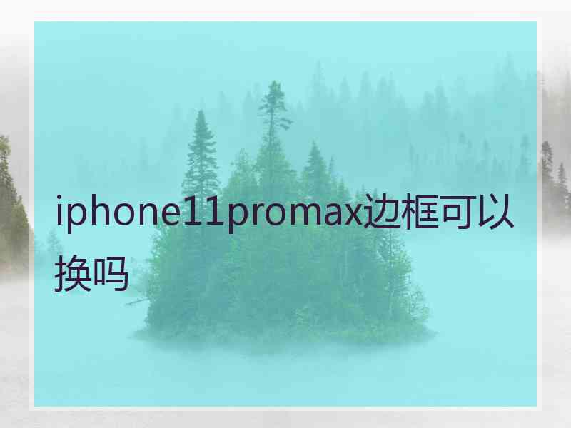 iphone11promax边框可以换吗
