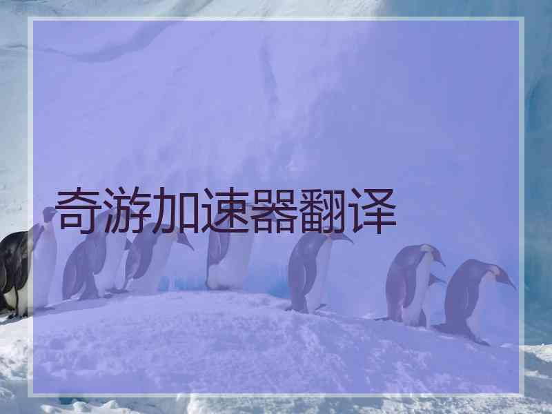 奇游加速器翻译